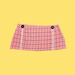 Plaid Pink Mini Skirt